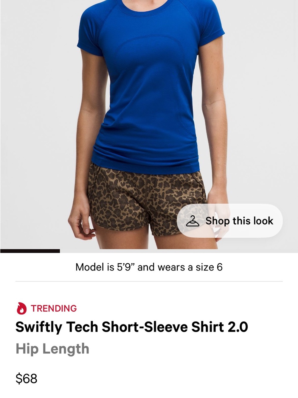 lululemon athletica Swiftly Tech Short-Sleeve Shirt 2.0 - Royal Blue